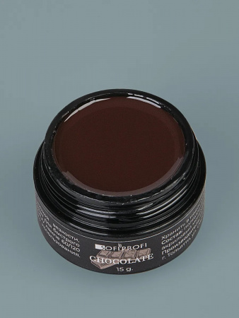 Гель камуфлирующий шоколадный для наращиванмя ногтей Тон 08 Sofiprofi Chocolate Camouflage gel, 15 мл